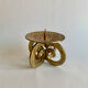 Brutalist bronze candleholder, 1970s