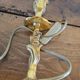 Vintage Rococo style gilded bronze lamp base
