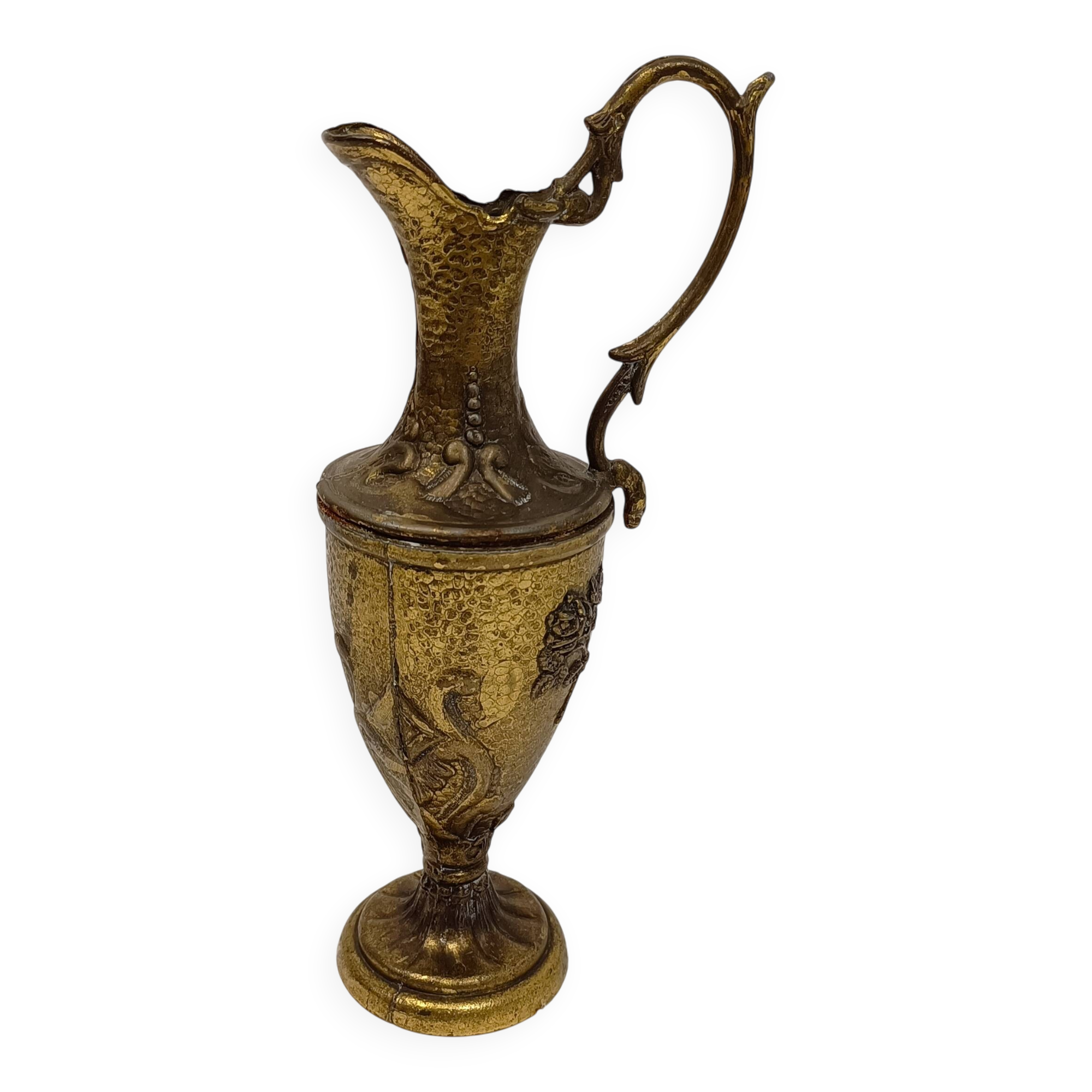 Decorative ewer in gilded metal Baroque style - 22 cm Antique vase