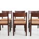 Suite of six Wenge wooden dining chairs