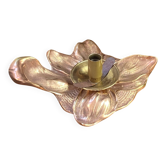 Table lamp, rose gold foliage
