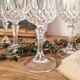 6 diamond-point stemmed glasses, Arques crystal, Longchamp