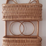 Vintage rattan shelf