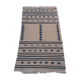 Carpet berber kilim beige and blue in pure wool 200x110cm