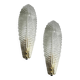 Luxury Italian Murano Glass Leaf Wall Lights – Venetian White, Pair