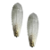 Luxury Italian Murano Glass Leaf Wall Lights – Venetian White, Pair