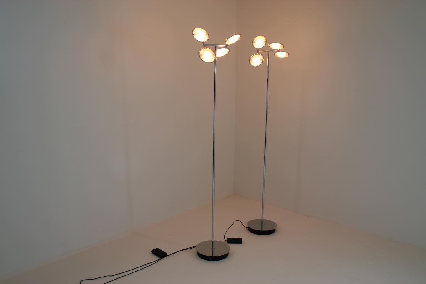 Pair of floor lamps model Nobi 4 by FontanaArte, 1990s