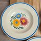 Set of 6 ironstone plates HBC – Rustic Model – Hand-painted floral design