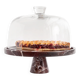 Marble cake stand in Rosso Levanto.
