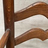 Pair of straw armchairs