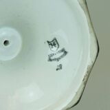 octagonal art deco BOWL footed bowl schramberg majolika 1920s hand-painted decor