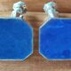Pair of old silver metal candlesticks