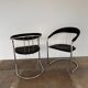 Chaises de bureau arrben italie années 70 chrome