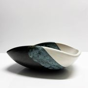 Rare set of three Elchinger Atelier ceramic bowls. France, 1950.
