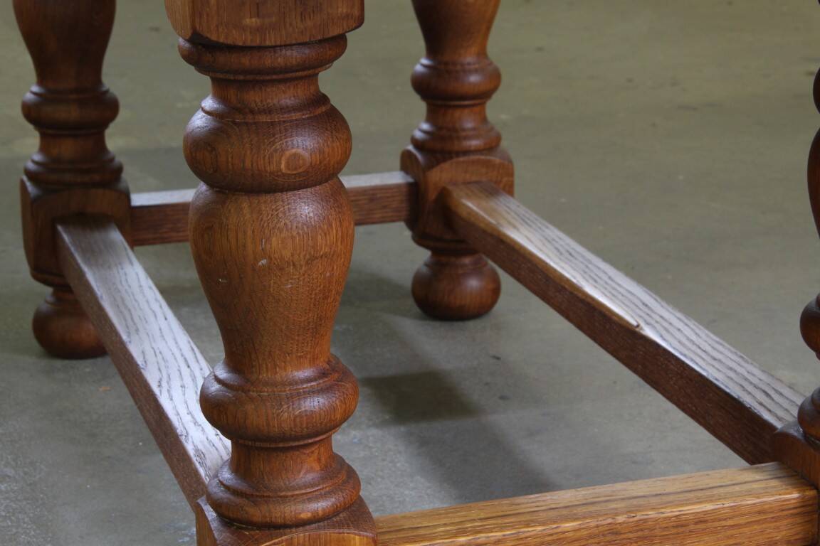 Early 20th century Danish Baroque coffee table solid oak