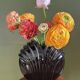 Black ceramic vase