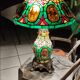 Stained glass mosaic lamp, circa 1980