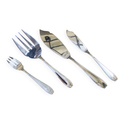 Coffret  couverts à poisson, inox.