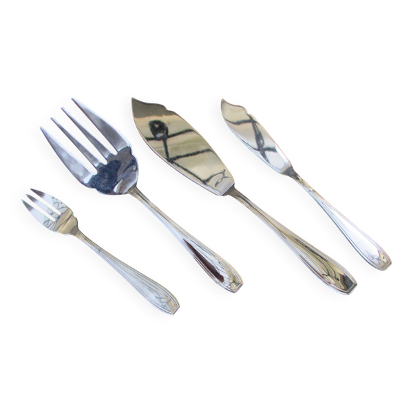 Coffret  couverts à poisson, inox.