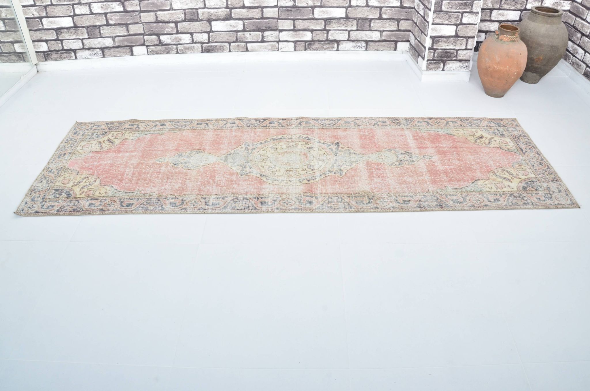 Tapis de sol vintage turc orange sku 3336