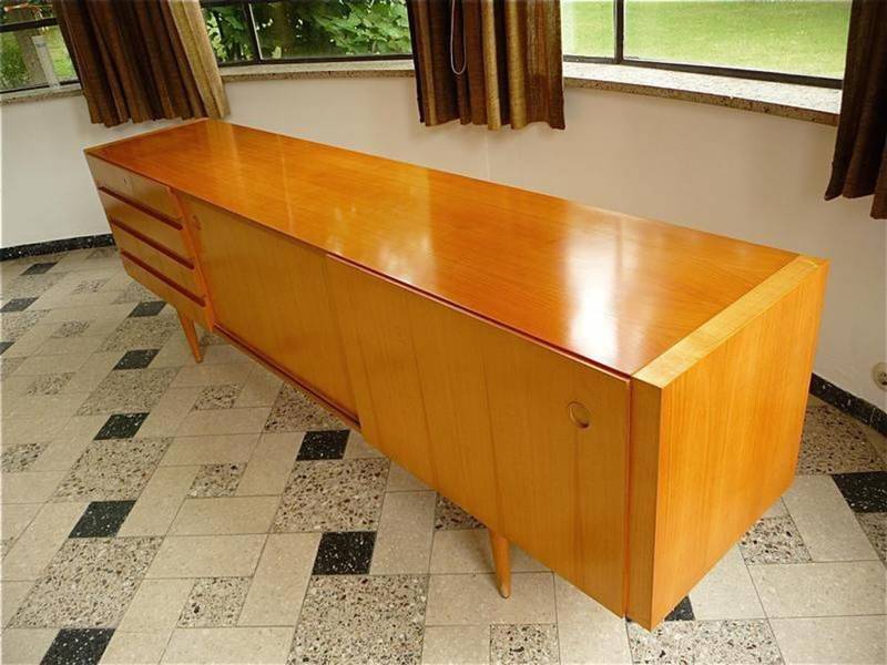 Sideboard in cherrywood with sliding doors from Wilhelm Renz, Germany 1960s