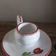 Vintage pink and green tulip ceramic candlestick rat.