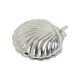 Shell Butter Bowl Caviar Holder Chrome Blue Glass Vintage