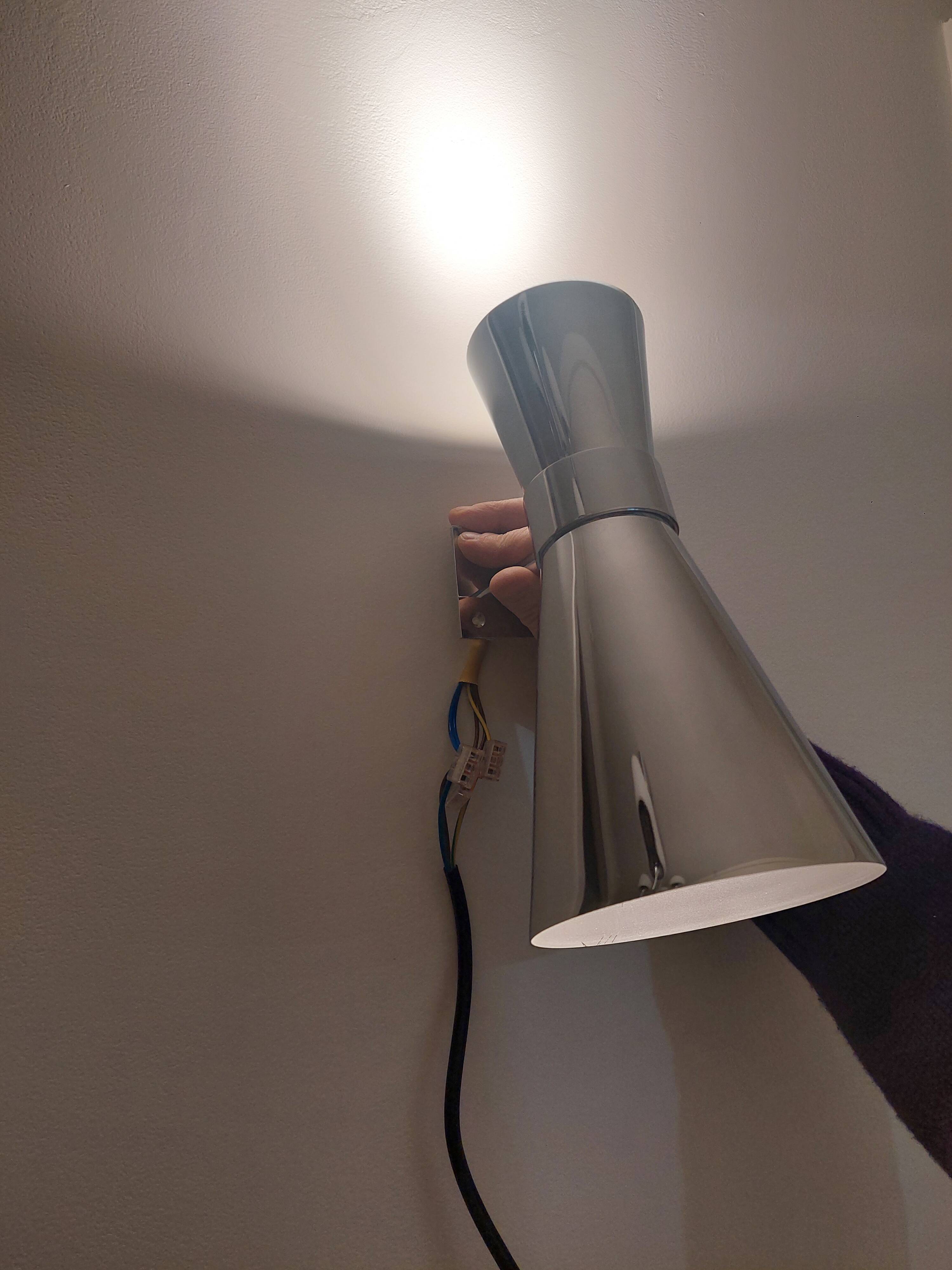 Peters Design chrome wall light