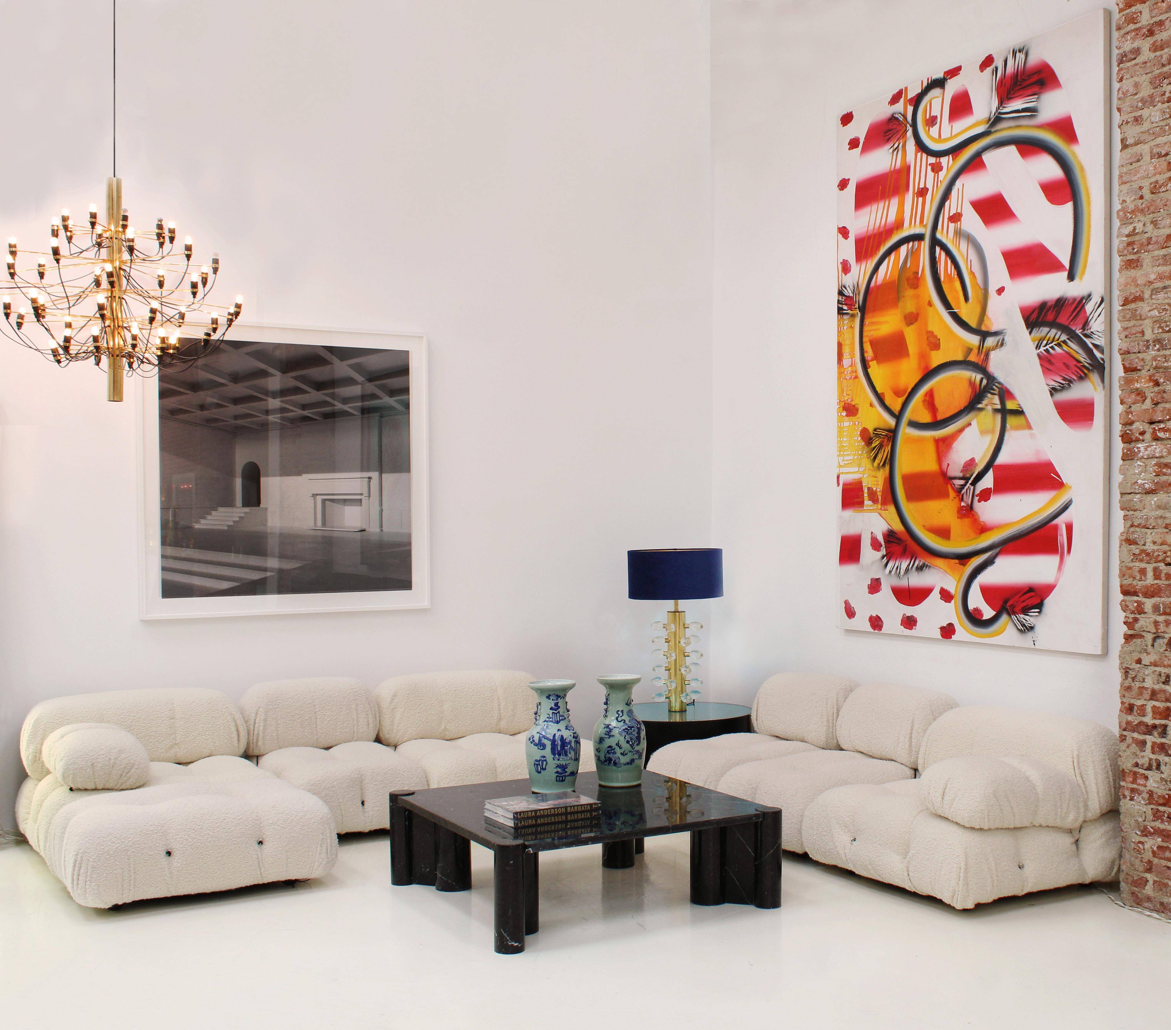 Gae Aulenti for Knoll Made of Black Marble Italian Square Coffee Table "Jumbo"