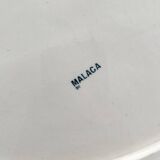 Plat ovale en terre de fer fleurs oiseaux "Malaga" Petrus Regout