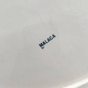 Plat ovale en terre de fer fleurs oiseaux "Malaga" Petrus Regout