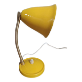 Yellow articulated desk lamp in metal