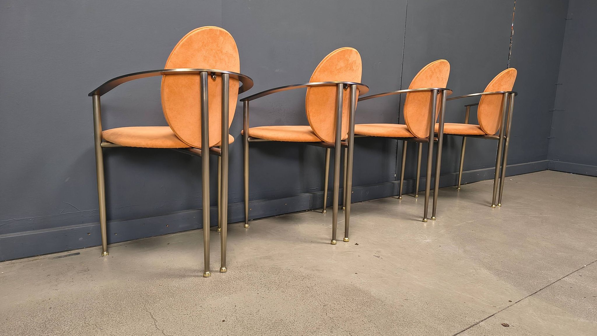 Vintage dining chairs by Belgochrom, set of 4 - 1980s