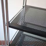 90s chrome metal bookcase shelf