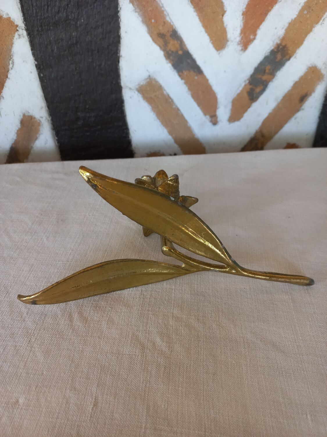 Candlestick candlestick brass flower