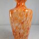 Orange multicolored glass vase, 70s