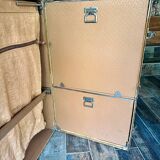 Old cabin trunk in vellum