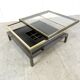 Vintage sliding glass coffee table, 1970s