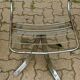 Set of 4 vintage swivel chairs in chrome metal – 1970s Ensem