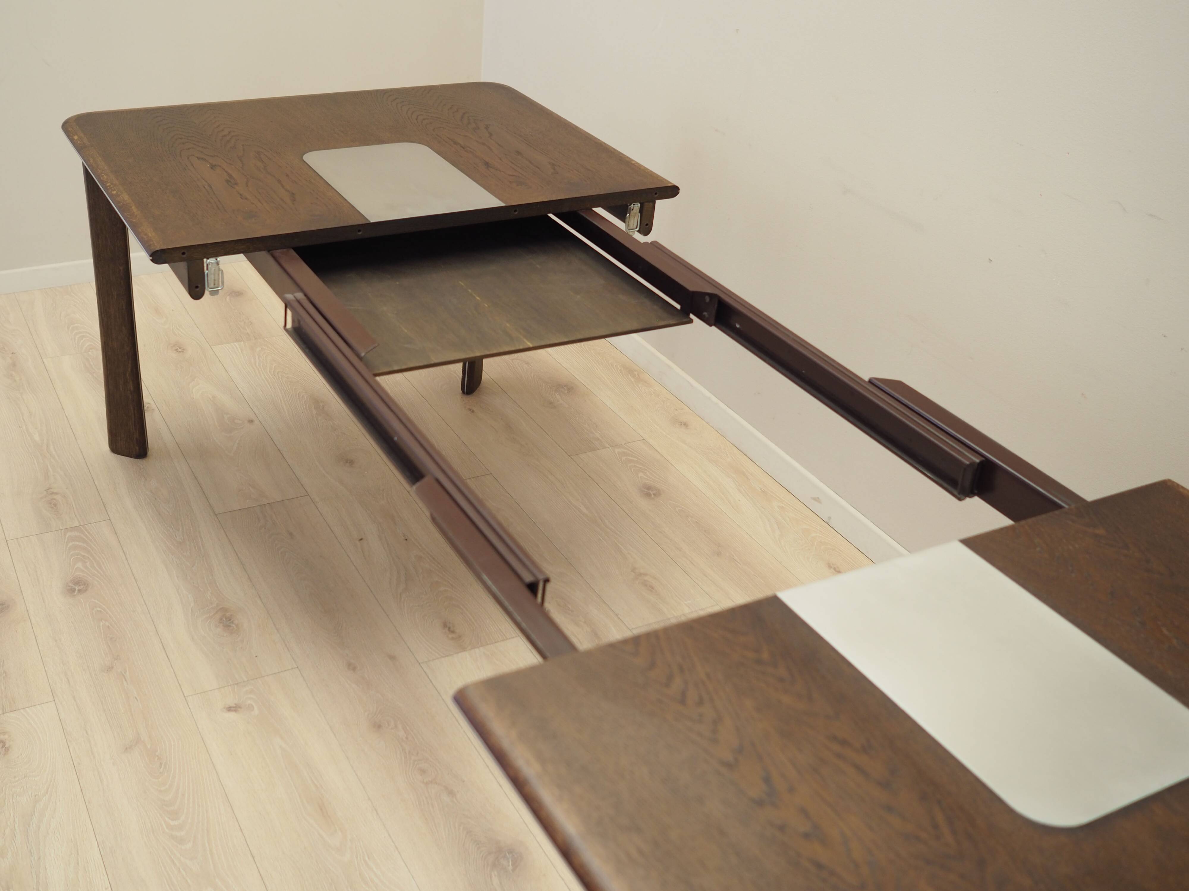 Oak table, Danish design, 1970s, manufacturer: Uldum
