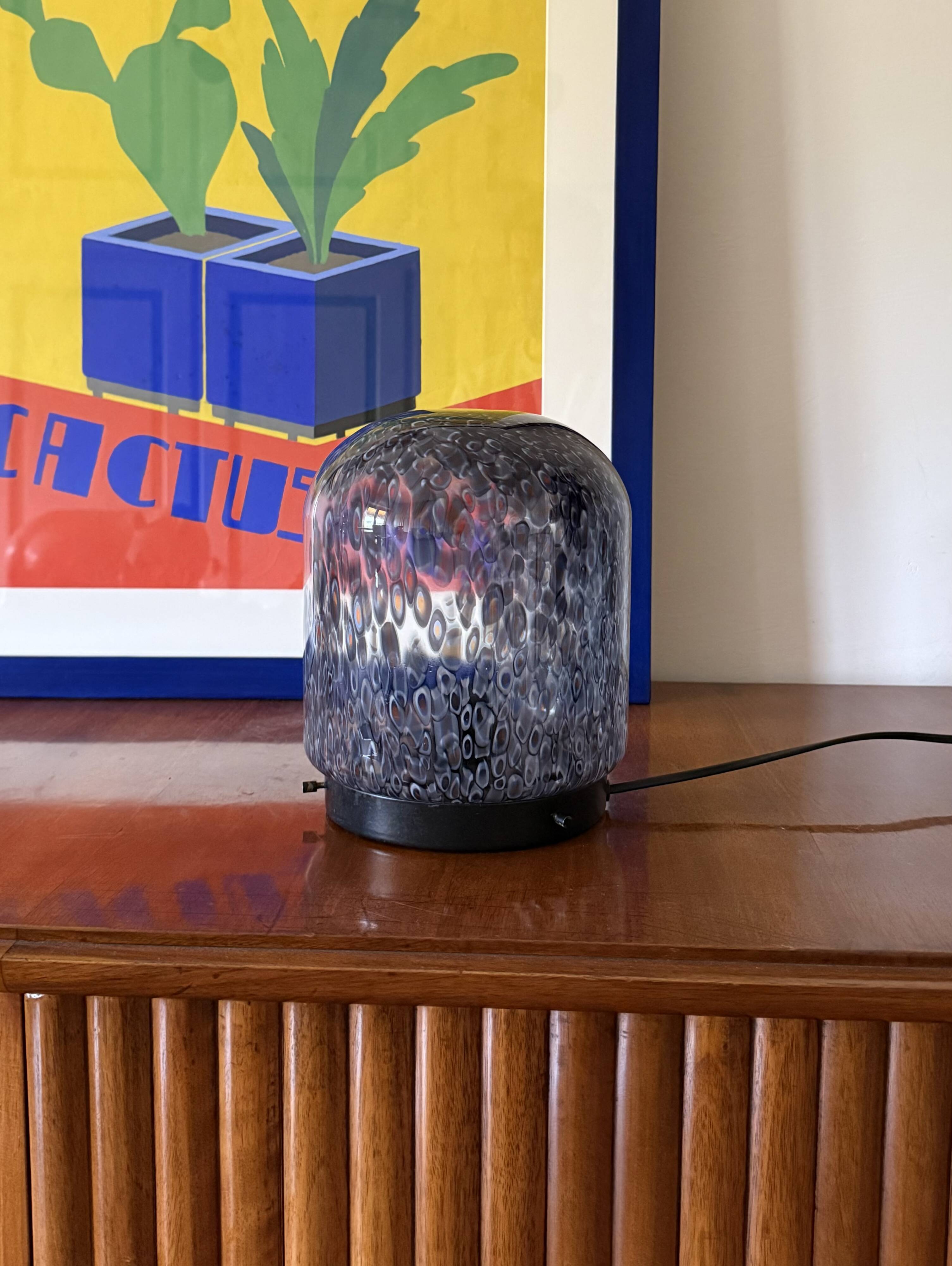 Gae Aulenti, 'Neverrino' murrine-blown glass table lamp , Vetreria Vistosi