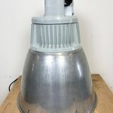 Vintage Silver Industrial Factory Pendant Lamp from Elektrosviti, 1960s