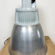 Vintage Silver Industrial Factory Pendant Lamp from Elektrosviti, 1960s
