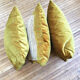 Lot de 3 coussins velours jaune