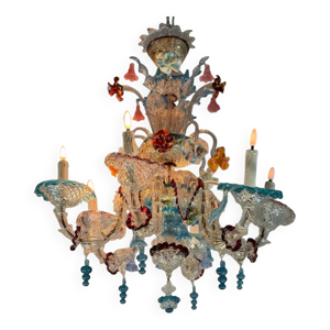 Lustre vénitien en verre