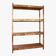 Old workshop shelf in Burmese teak with original teak - cream patina.
