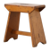 Rustic Pine Stool with Cut-Out Trestle Legs, Sweden, circa 1920
