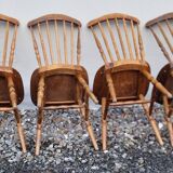 Set of 6 Baumann chairs in turned wood