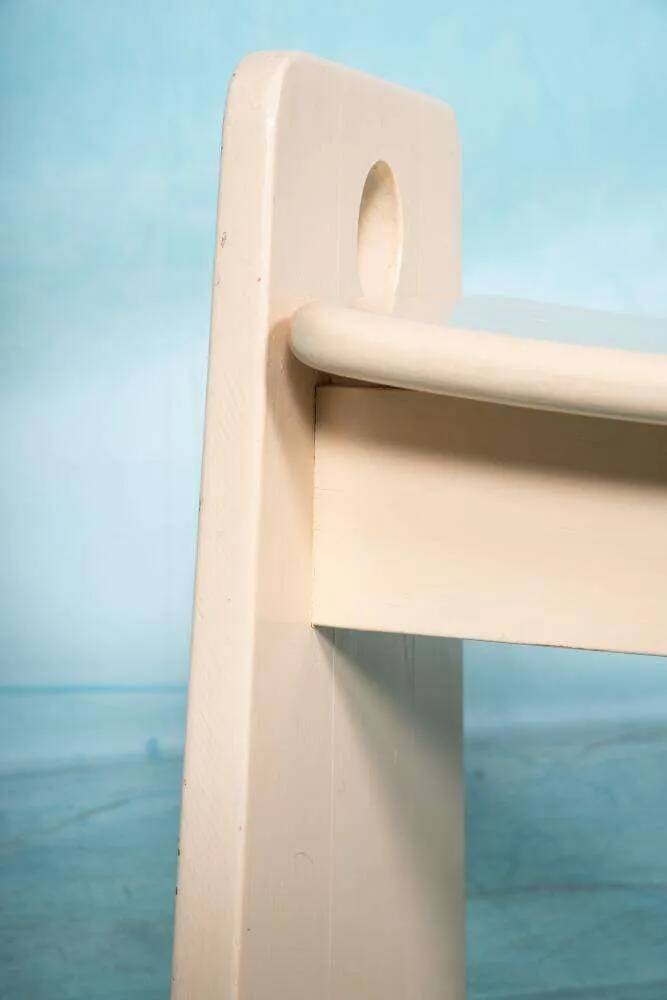 Vintage pine stool, Swedish design by Gilbert Marklund, 1960s.