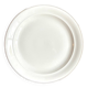 Plat rond en porcelaine blanche et dorée